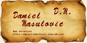 Daniel Mašulović vizit kartica
